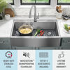 36” Retrofit Farmhouse Apron Front 16 Gauge Stainless Steel Single Bowl Kitchen Sink for Undermount / Drop-In Installation with Accessories